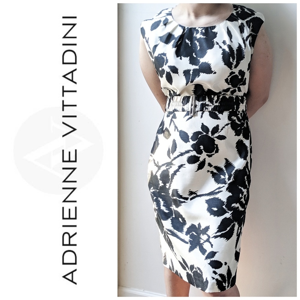Gorgeous Black & Ivory Floral Shift Dress